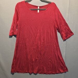 Womens Raspberry Tunic Top Size XL NWOT